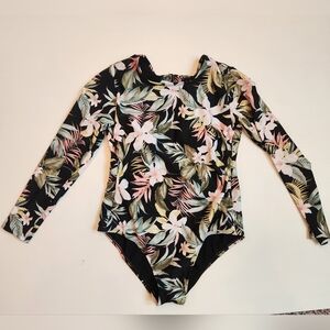 Long Sleeve One Piece Swimsuit Large L Kona Sol